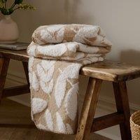 Wylder Nature Hazel Woven Throw in Beige | Size: 130 cm x 180 cm