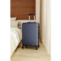 Living and Home Hardshell Rolling Luggage Trolley Travel Case, 24" Blue