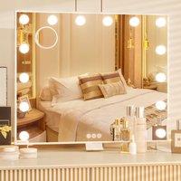 Dprodo 14 LED Bulbs Vanity Mirror with Lights in White | Size: 1 Pack