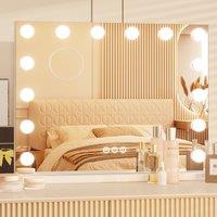 Dprodo 14 Dimmable LED Bulbs Vanity Mirror with Lights in White | Size: 1 Pack