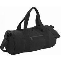 Bagbase Men's Plain Varsity Barrel Duffle Bag (20 Litres) in Jet Black