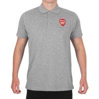 Arsenal FC Men's Adults Crest Polo Shirt in Grey | Size: Small