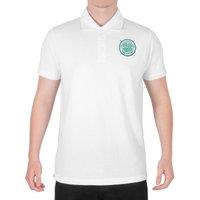 Celtic FC Men's Adults Crest Polo Shirt in White | Size: Medium