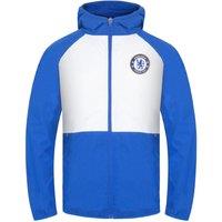 Chelsea FC Men's Adults Shower Jacket Windbreaker in White | Size: Medium