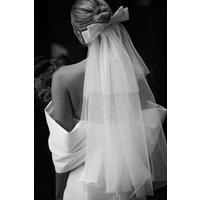 Coast Women's Satin Bow Mini Bridal Veil in Ivory