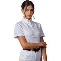 Aubrion Women's Tie Keeper Short-Sleeved Shirt in White | Size: 2XS