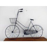 Inspirational Gifting Retro Bicycle Metal Wall Art in Black