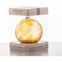 Sienna Glass Birthstone Ball November Topaz in Yellow