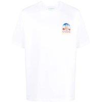 Casablanca Men's Vue De L'Arche Design White T-Shirt | Size: Small