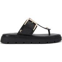 Carvela Women's 'Pavilion T Bar Mule' Leather Flats in Black | Size: 8