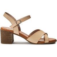 Moda In Pelle Women's 'Novie' Porvair Heeled Sandals in Off-White | Size: 4