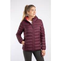 Weird Fish Women's Eshka Lightweight Padded Jacket in Aubergine | Size: 14