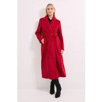 Wallis Women's Principles by Belted Maxi Coat in Red | Size: 14