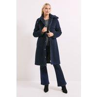 Wallis Women's Principles by Hooded Coat in Navy | Size: 14