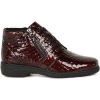 Caprice Women's 'Amanda' Ankle Boots in Maroon | Size: 4