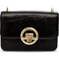 Apatchy London Women's The Tilly Crinkle Pattern Leather Bag in Black