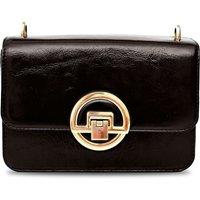 Apatchy London Women's The Tilly Crinkle Pattern Leather Bag in Chocolate