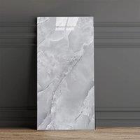 SPETLEK 12x Self Adhesive Marble Wall Tiles Kitchen Bathroom Decor in Grey