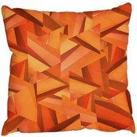 Benjamin Tate Design Cushions - Fiery orange geometric shapes (Cushion)