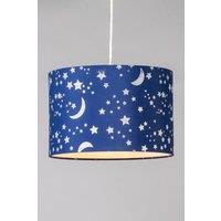 BHS Lighting Glow Moon & Stars Easy Fit Light Shade in Blue | Size: 30 cm diameter x 21 cm high