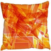 Benjamin Tate Design Cushions - Fiery red geometric shapes (Cushion)