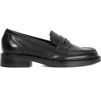 Dune London Women's Wide Fit 'Giya' Leather Loafers in Black | Size: 5