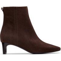 Clarks Women's Edina Up Dark Brown Suede Ankle Boots | Size: 7-Standard Fit