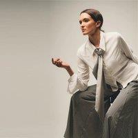 Out Of Sync Women's Neck tie in Light Grey