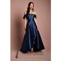 Coast Women's Bardot Twill Waterfall Bridesmaid Dress in Navy | Size: 10