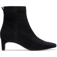 Clarks Women's Edina Up Black Suede Ankle Boots | Size: 4-Standard Fit