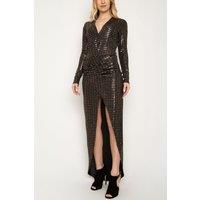 Cutie London Women's Luxe Sequin Evening Dress in Black | Size: 10