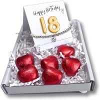 Aye Do Gifts Women's 18th Birthday Cubic Zirconia Bracelet & Gold Balloons Mini Hamper in Silver | Size: 1 Pack
