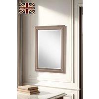 Yearn Mirrors Classic Champagne Beaded Mirror 77.5x62.5cm in Silver | Size: 77.5x62.5 cm