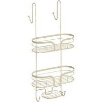 Showerdrape Dante Modern 2-Tier Shower Caddy - Bathroom Shower Storage in Beige