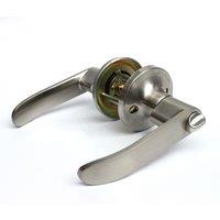 SPETLEK Home Entry Lever Three-Handle Door Lock Set in Silver