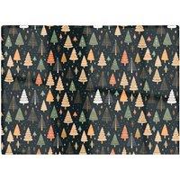 Warren Reed - Designer Boho Inspired Christmas Trees Glass Chopping Board in Green