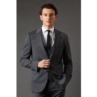 Burton Men's Mid Grey Slim Fit Essential Suit Jacket | Size: 42R