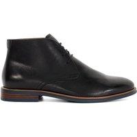 Dune London Men's Wide Fit 'Millers' Leather Chukka Boots in Black | Size: 9
