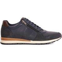 Dune London Men's Wide Fit 'Thame' Leather in Navy | Size: 12