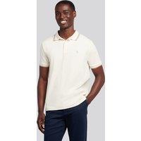 U.S. POLO ASSN. Men's Rib Texture Polo Shirt in Off-White | Size: Medium