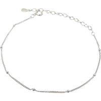Harfi Women's Silver Dainty Satellite Chain Stacking Bracelet | Size: 7.5 inches