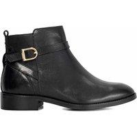 Dune London Women's Wide Fit 'Pemma' Leather Ankle Boots in Black | Size: 4