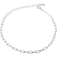 Harfi Women's Silver Everyday Paperclip Chain Stacking Bracelet | Size: 7.5 inches