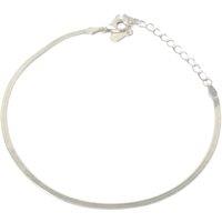 Harfi Women's Sterling Silver Everyday Herringbone Chain Bracelet | Size: 7.5 inches