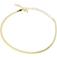 Harfi Women's Gold Plated Everyday Herringbone Chain Bracelet | Size: 7.5 inches