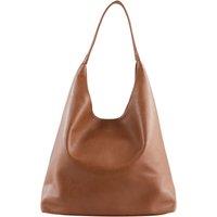 MODISHION Women's Soft PU Leather Tote Bag in Brown