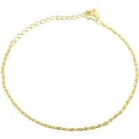 Harfi Women's Gold Plated Everyday Rope Chain Stacking Bracelet | Size: 7.5 inches