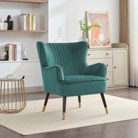 Artemis Home Madison Velvet Fabric Accent Chair in Green