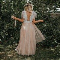 UK Flower Girl Boutique Girl's Bohemian Serendipity Dress in Peach | Size: 3-4 Years