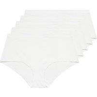 Yours Women's 5 Pack Stretch Full Briefs in White | Size: 14-16